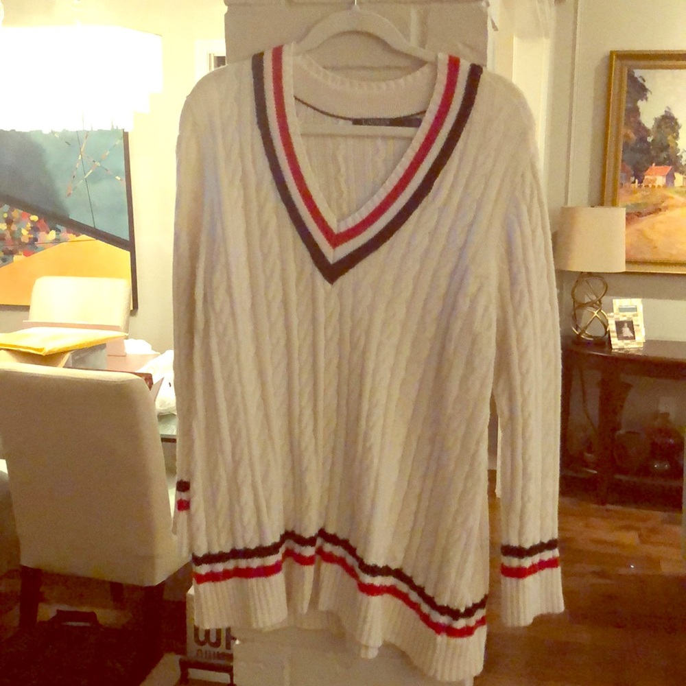 Lauren Ralph Lauren Varsity Cable Knit Sweater